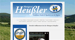 Desktop Screenshot of metzgereiheussler.de